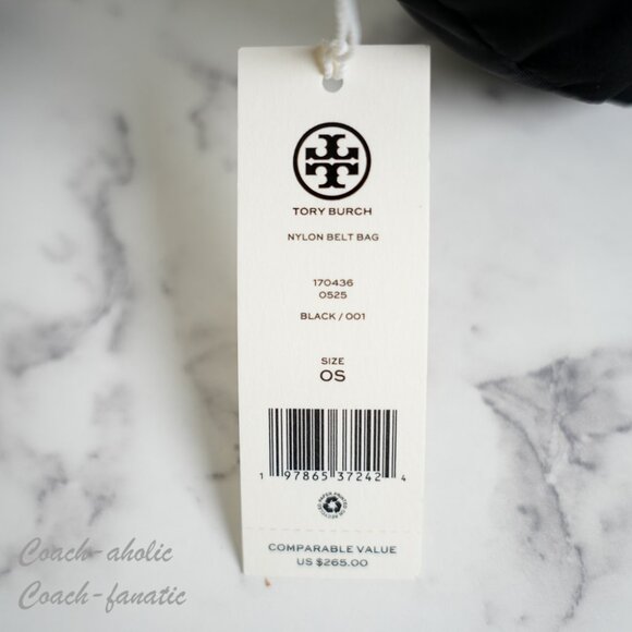 Tory Burch Nylon Belt Bag Fanny Pack 170436 in Black Lightweight NWT - Picture 8 of 10